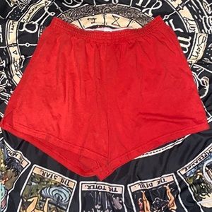 Red shorts